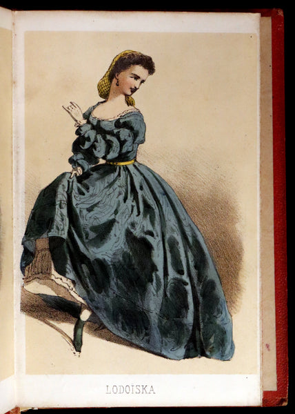 1860 Scarce Leporello Book ~ Famous Dancers of La Closerie des Lilas in Chromolithographs.