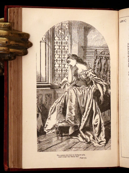 1861 Rare 1stED illustrated by Keeley Halswelle ~ Poetical Works of Walter Scott. Lady of the Lake.