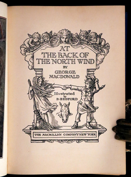 1924 Rare First Edition - At The Back of The North Wind Illustrated by Francis Donkin Bedford.