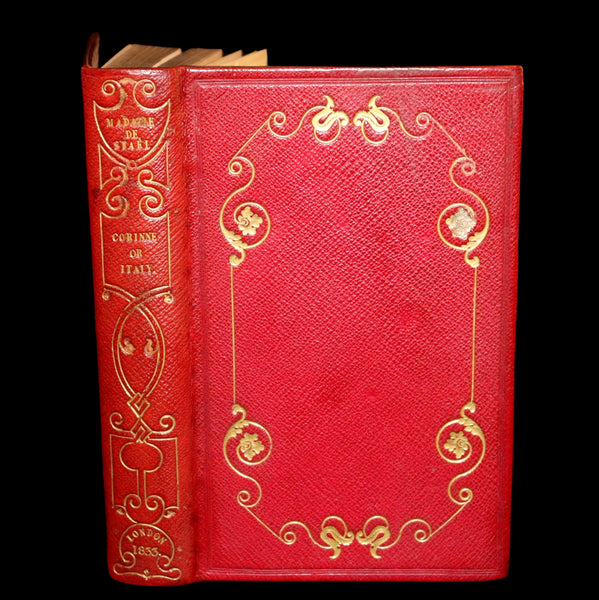 1833 Rare One volume First Edition - Corinne or Italy by Mme de Stael. Romanticism.