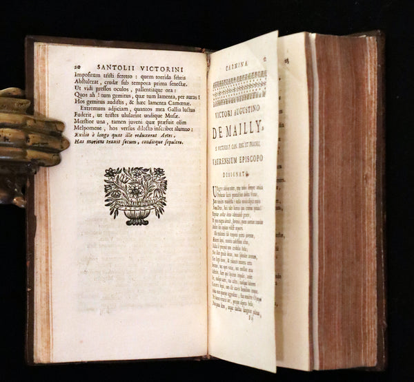 1698 Rare Latin Book ~ Poems of Jean-Baptiste de Santeul - Joannis Baptistae Santolii Victorini Operum Omnium.