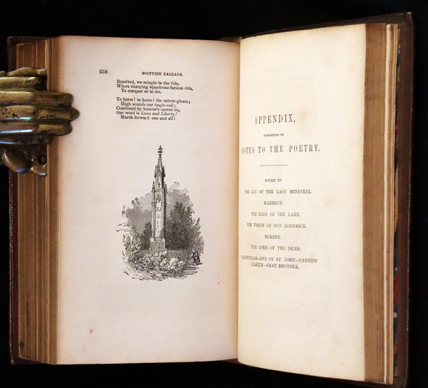 1853 Rare Book ~ Lady of the Lake and Poetical Works by Sir Walter Scott, Illustrated by Birket Foster and John Gilbert.
