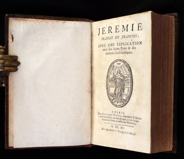 1690 Rare Latin French Bible - Book of Jeremiah and Baruch - Jeremie et Baruch.