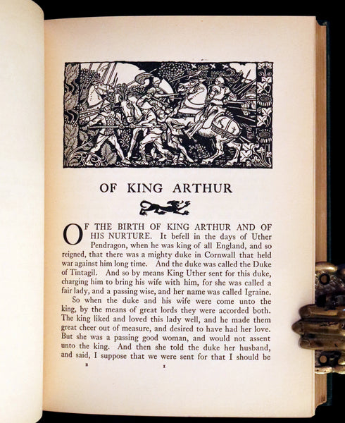 1917 Rare First Edition - Romance of King Arthur and His Knights of the Round Table illustrated by Rackham.