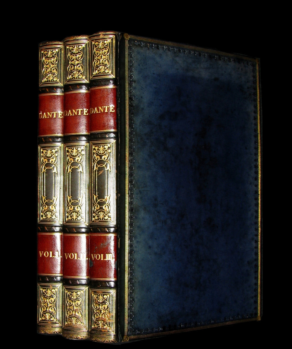 1828 Rare Italian Book set La Divina Commedia DANTE ALIGHIERI