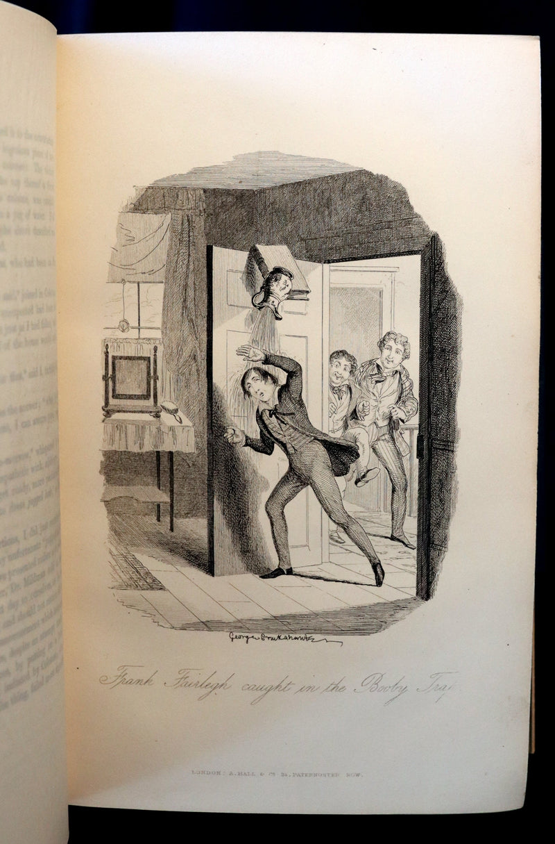 1850 First Edition Bound by Sangorski - FRANK FAIRLEGH Illustrated by Cruikshank.