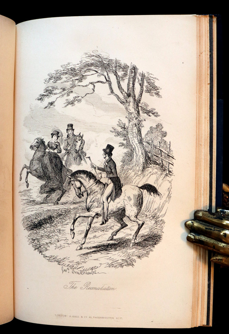 1850 First Edition Bound by Sangorski - FRANK FAIRLEGH Illustrated by Cruikshank.