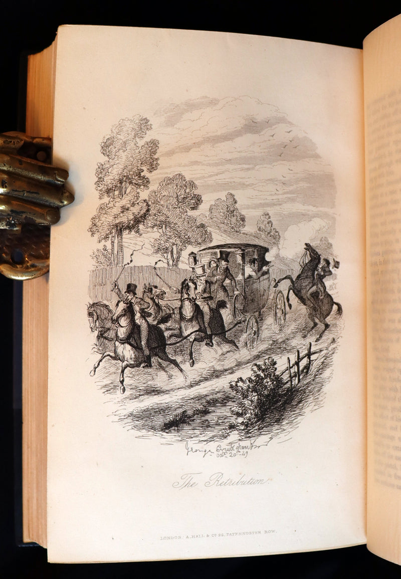 1850 First Edition Bound by Sangorski - FRANK FAIRLEGH Illustrated by Cruikshank.