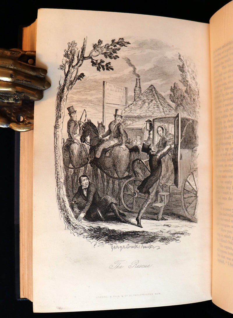 1850 First Edition Bound by Sangorski - FRANK FAIRLEGH Illustrated by Cruikshank.