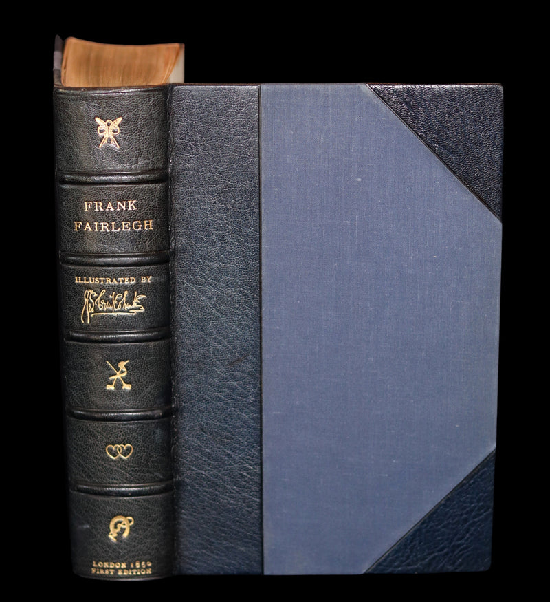 1850 First Edition Bound by Sangorski - FRANK FAIRLEGH Illustrated by Cruikshank.