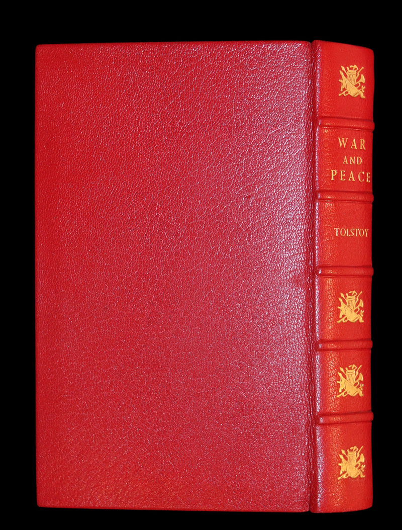 1943 Rare book in Fine Bayntun Riviere Binding - WAR AND PEACE by Count Leo Tolstoy.