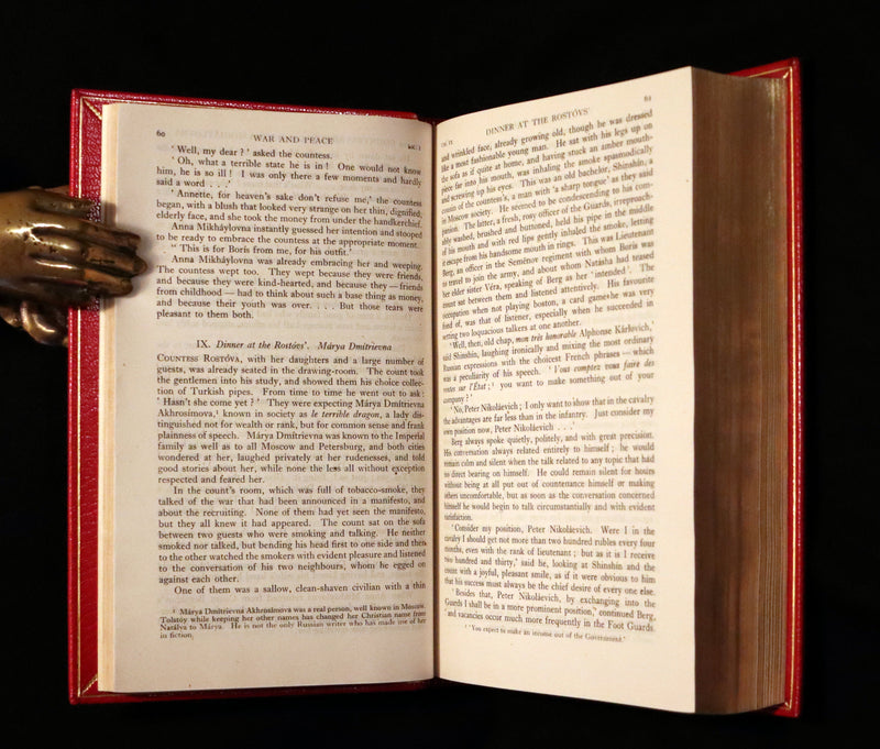 1943 Rare book in Fine Bayntun Riviere Binding - WAR AND PEACE by Count Leo Tolstoy.