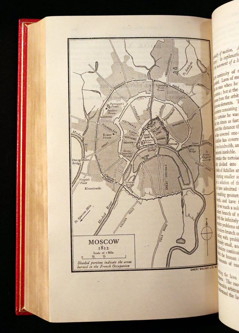 1943 Rare book in Fine Bayntun Riviere Binding - WAR AND PEACE by Count Leo Tolstoy.