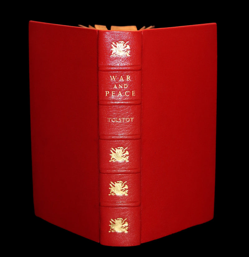 1943 Rare book in Fine Bayntun Riviere Binding - WAR AND PEACE by Count Leo Tolstoy.
