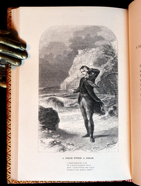 1852 Fine Bayntun Binding - The Poetical Works of EDGAR ALLAN POE. Illustrated.