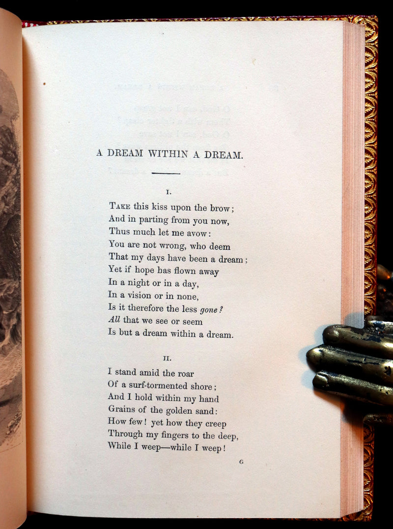 1852 Fine Bayntun Binding - The Poetical Works of EDGAR ALLAN POE. Illustrated.