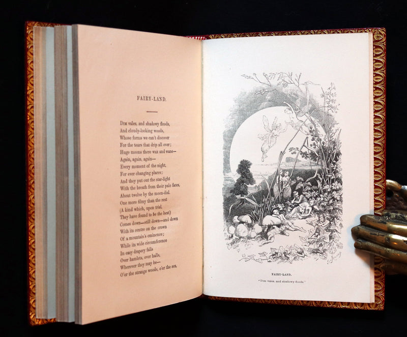 1852 Fine Bayntun Binding - The Poetical Works of EDGAR ALLAN POE. Illustrated.