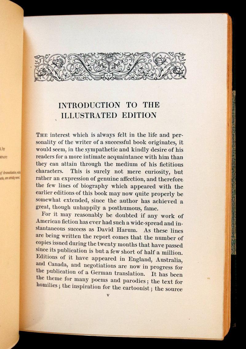 1900 First Illustrated Edition - David Harum, A Story of Horse Trading illustrated by Clinedinst.