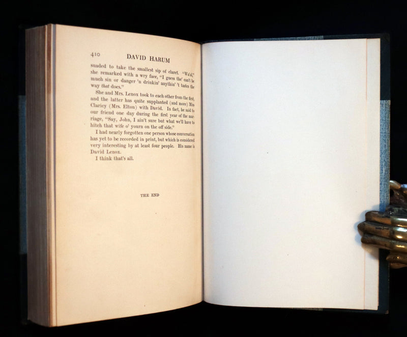 1900 First Illustrated Edition - David Harum, A Story of Horse Trading illustrated by Clinedinst.