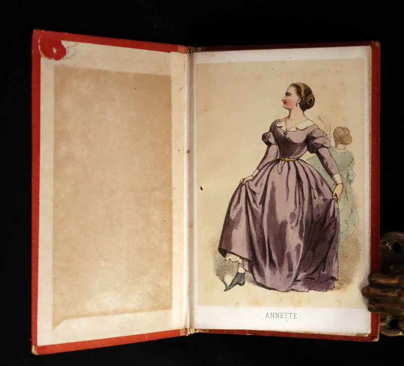 1860 Scarce Leporello Book ~ Famous Dancers of La Closerie des Lilas in Chromolithographs.