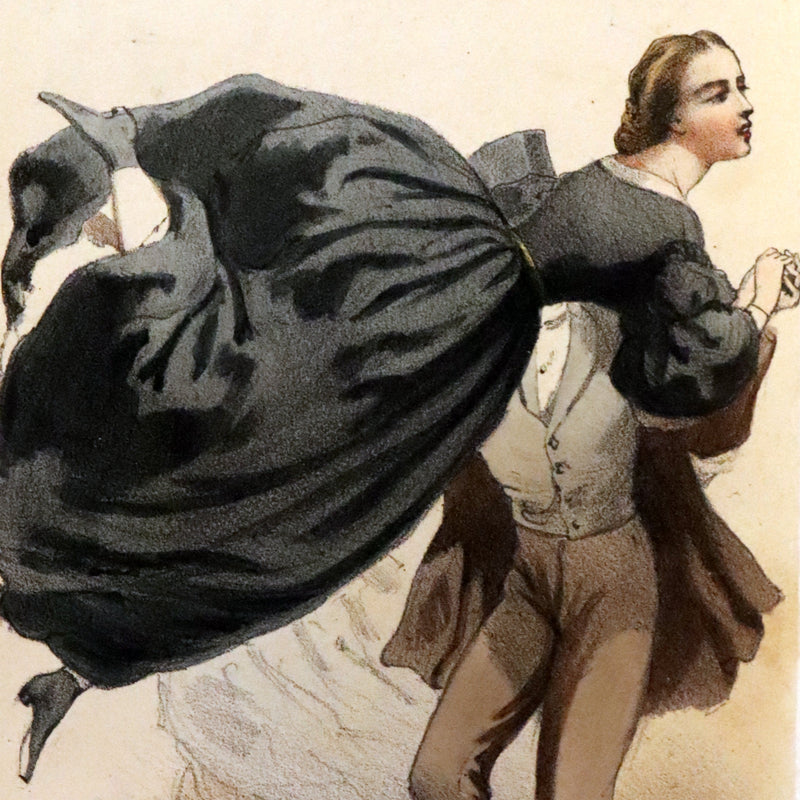 1860 Scarce Leporello Book ~ Famous Dancers of La Closerie des Lilas in Chromolithographs.