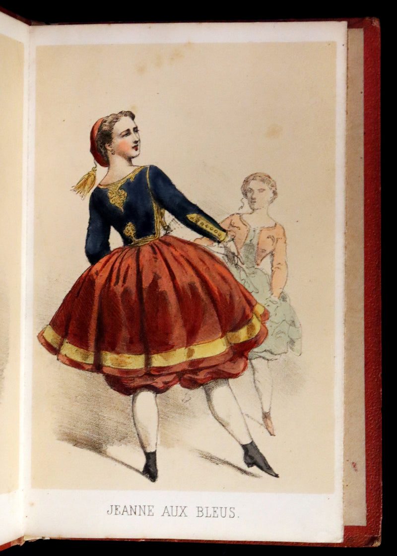 1860 Scarce Leporello Book ~ Famous Dancers of La Closerie des Lilas in Chromolithographs.