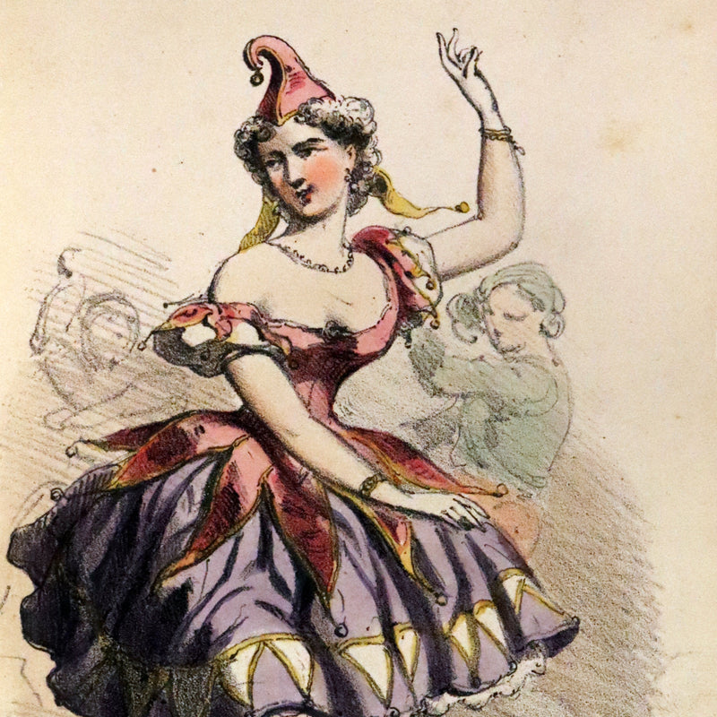 1860 Scarce Leporello Book ~ Famous Dancers of La Closerie des Lilas in Chromolithographs.