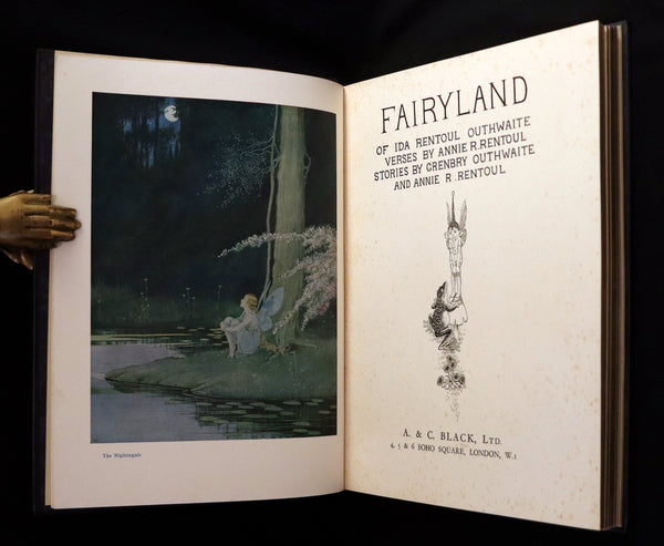 1931 First UK Edition in a beautiful binding ~ FAIRYLAND by Ida Rentoul Outhwaite color illustrated.