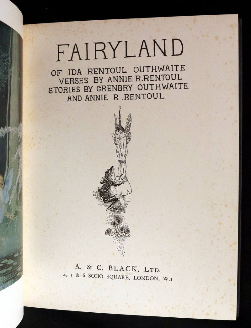 1931 First UK Edition in a beautiful binding ~ FAIRYLAND by Ida Rentoul Outhwaite color illustrated.