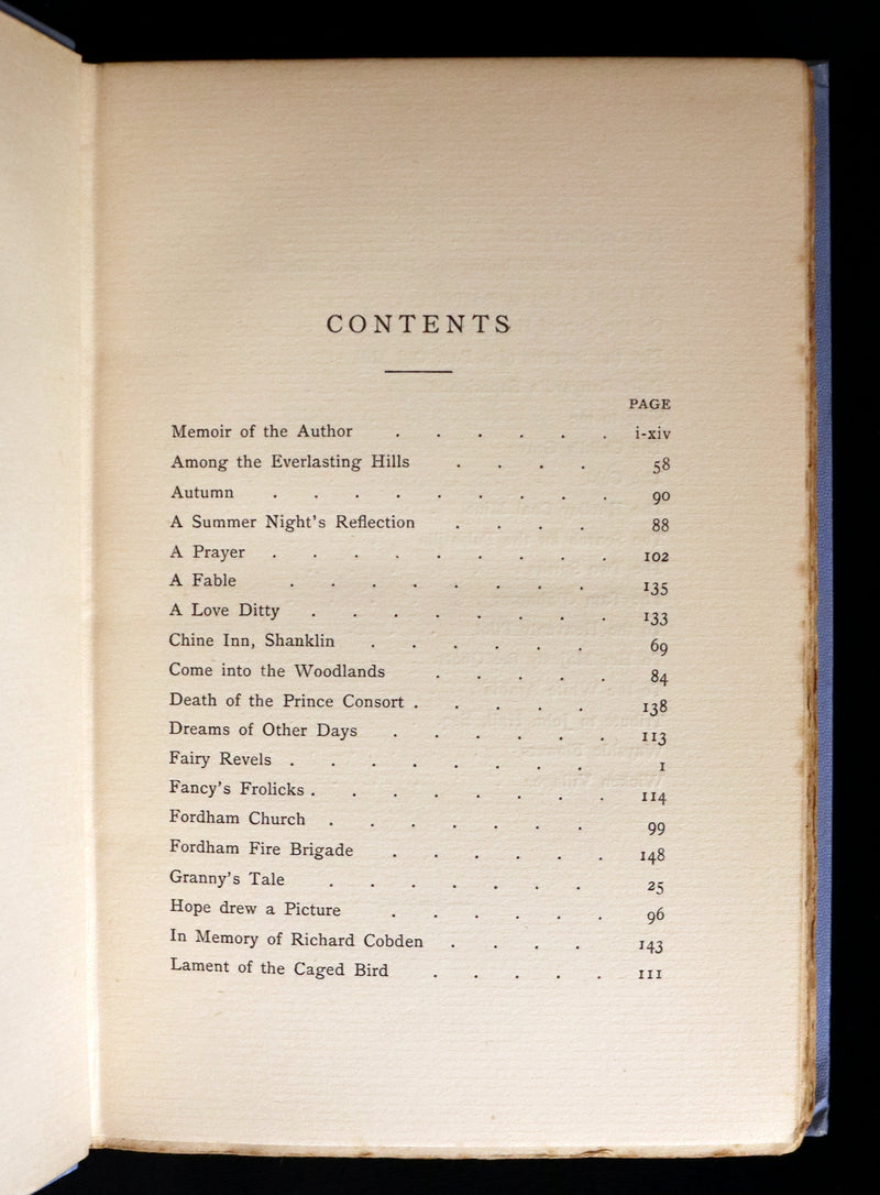1901 Scarce Book - FAIRY REVELS and Other Poems by James Reynolds WITHERS.