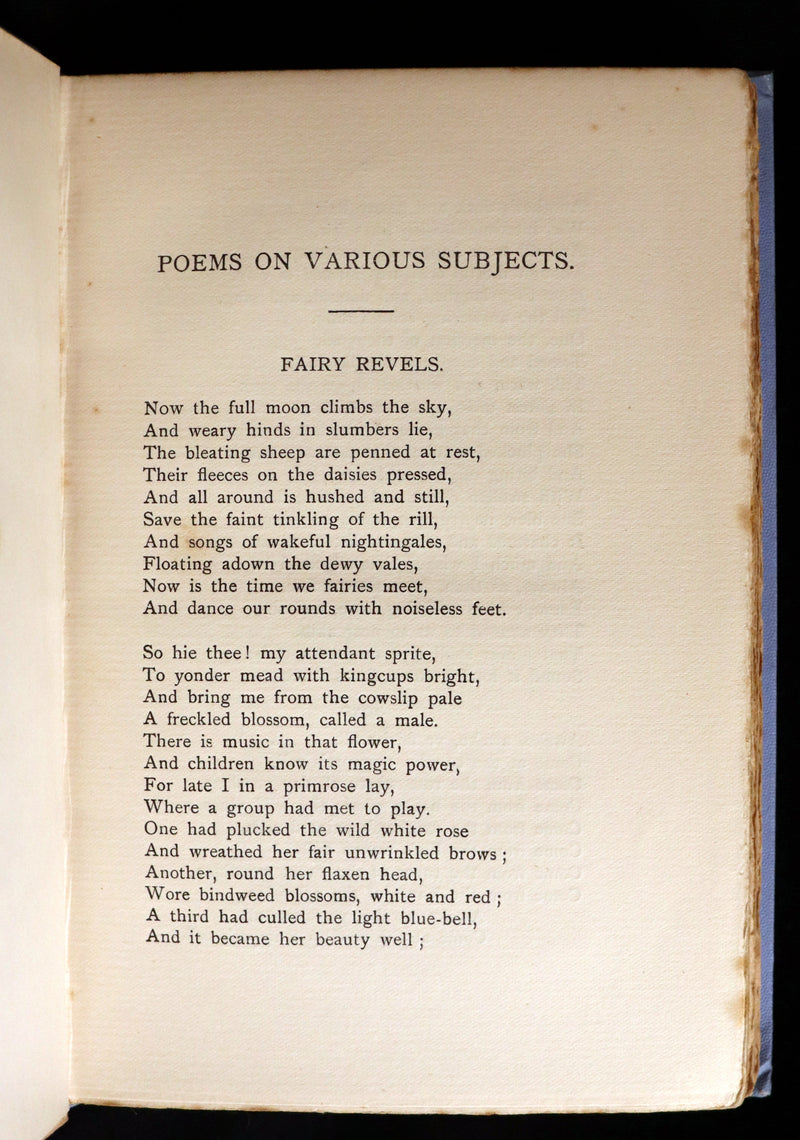 1901 Scarce Book - FAIRY REVELS and Other Poems by James Reynolds WITHERS.