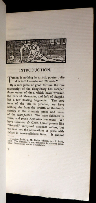 1895 Rare Limited First Edition - Knighthood and Chivalry Medieval History of Aucassin and Nicolette.