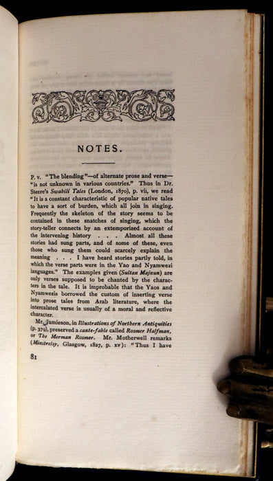 1895 Rare Limited First Edition - Knighthood and Chivalry Medieval History of Aucassin and Nicolette.