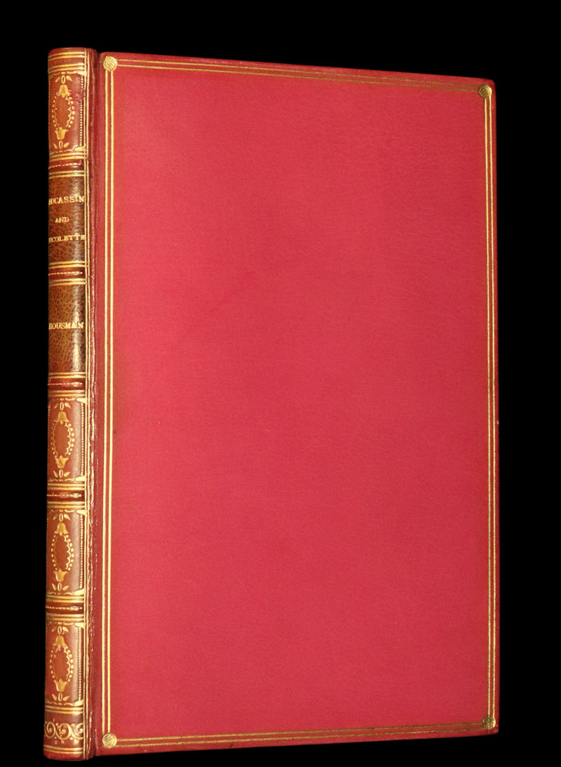 1925 Rare Book in a beautiful Riviere binding - MEDIEVAL HISTORY of Aucassin & Nicolette. Knighthood and Chivalry.