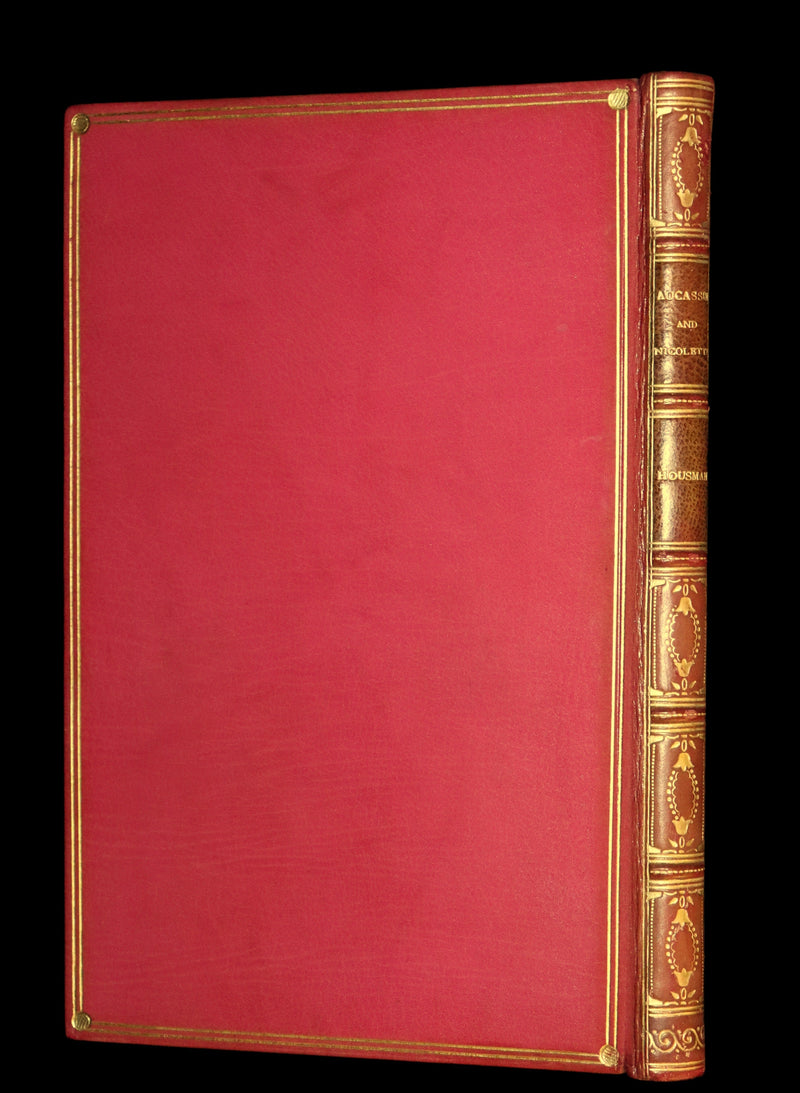 1925 Rare Book in a beautiful Riviere binding - MEDIEVAL HISTORY of Aucassin & Nicolette. Knighthood and Chivalry.