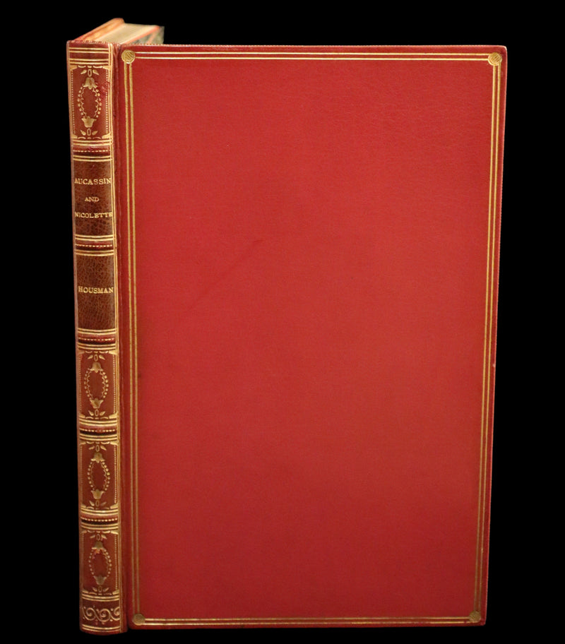 1925 Rare Book in a beautiful Riviere binding - MEDIEVAL HISTORY of Aucassin & Nicolette. Knighthood and Chivalry.