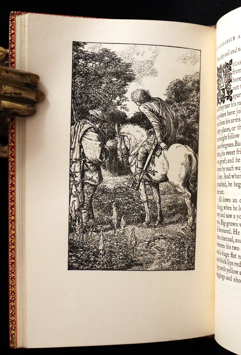 1925 Rare Book in a beautiful Riviere binding - MEDIEVAL HISTORY of Aucassin & Nicolette. Knighthood and Chivalry.