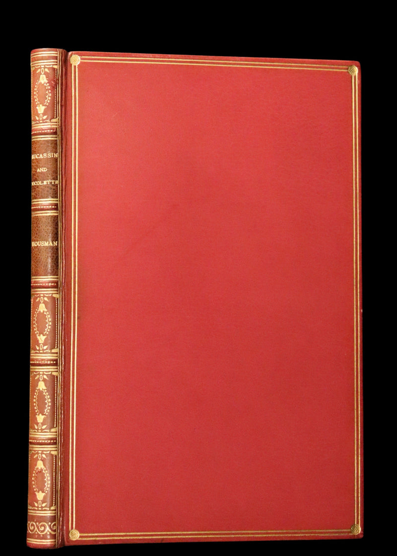 1925 Rare Book in a beautiful Riviere binding - MEDIEVAL HISTORY of Aucassin & Nicolette. Knighthood and Chivalry.