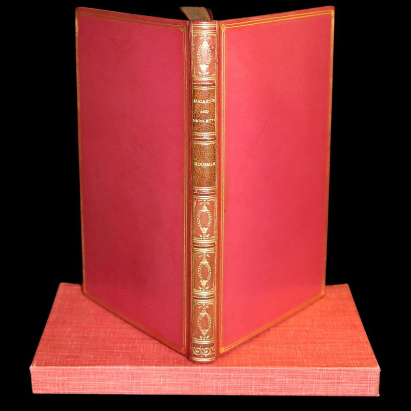 1925 Rare Book in a beautiful Riviere binding - MEDIEVAL HISTORY of Aucassin & Nicolette. Knighthood and Chivalry.