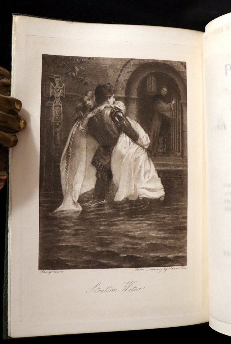 1898 Scarce Pre-Raphaelite Book set - Works of Dante Gabriel Rossetti - Siddal Edition with Bookcase.