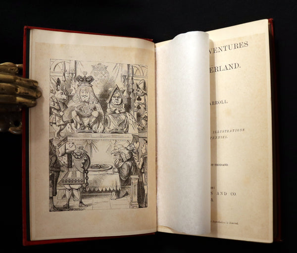 1883 Rare with John Tenniel Signature - Alice's Adventures in Wonderland by Lewis Carroll.