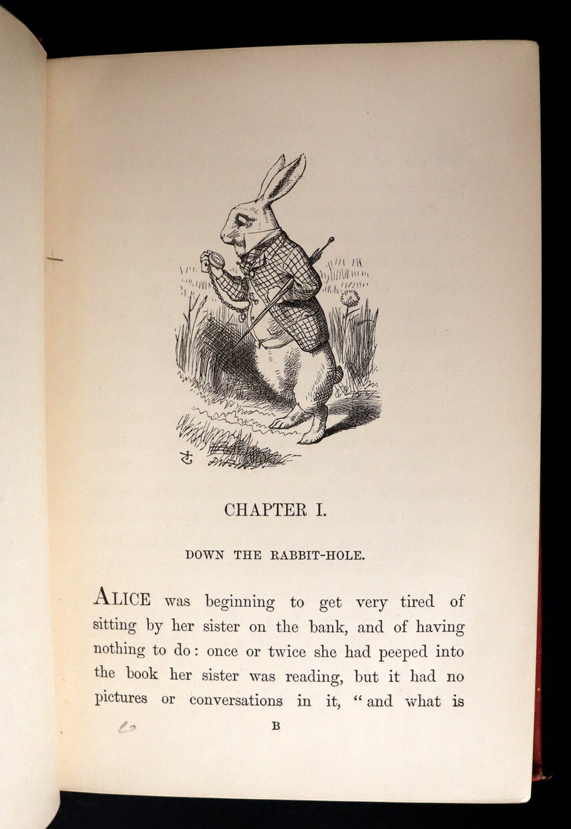 1883 Rare with John Tenniel Signature - Alice's Adventures in Wonderland by Lewis Carroll.