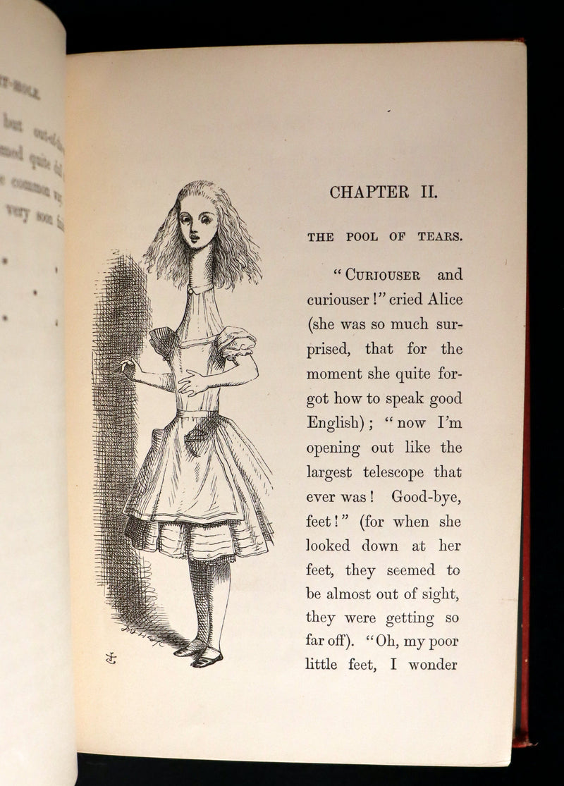 1883 Rare with John Tenniel Signature - Alice's Adventures in Wonderland by Lewis Carroll.