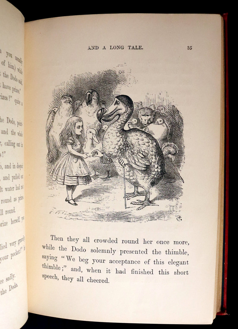1883 Rare with John Tenniel Signature - Alice's Adventures in Wonderland by Lewis Carroll.