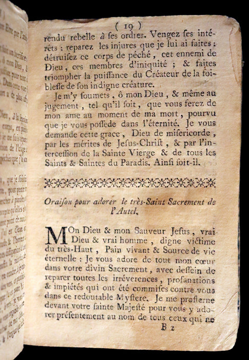 1776 First Book printed in Montreal - Mesplet Reglement de la Confrerie de l'Adoration Perpetuelle du S Sacrement et de la Bonne Mort.