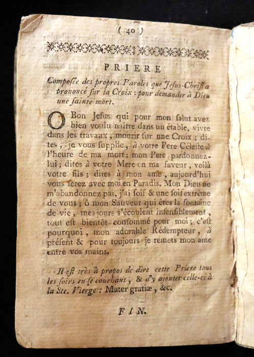 1776 First Book printed in Montreal - Mesplet Reglement de la Confrerie de l'Adoration Perpetuelle du S Sacrement et de la Bonne Mort.