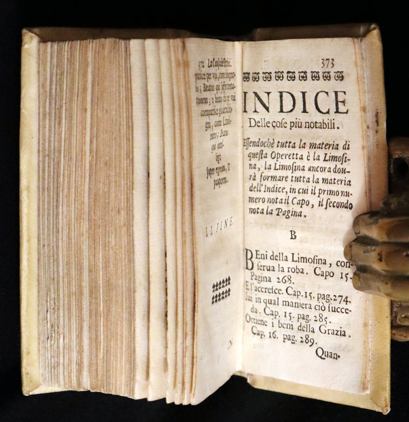 1700 Scarce Italian Vellum Book - La Causa De Ricchi Overo Il Debito by Giovanni Pietro Pinamonti. First Edition.