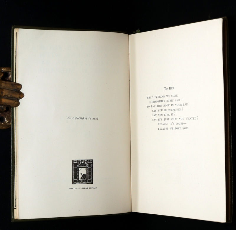 1926 First Deluxe Edition - Winnie-The-Pooh by A. A. Milne and E. H. Shepard