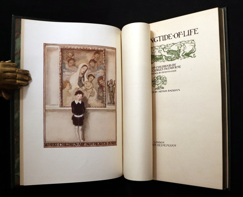 1918 Rare First Edition - The Springtide of Life, Poems of Childhood illustrated by Arthur Rackham.