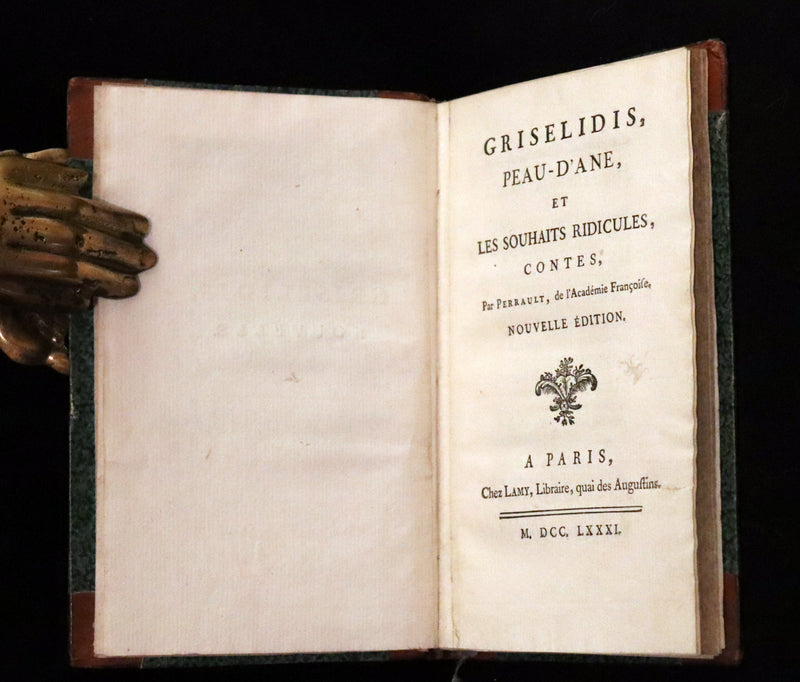 1781 Scarce French early Fairy Tales ~ Griselidis, Peau d’Ane and Contes by Perrault.